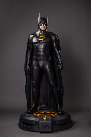 "BATMAN" (Michael Keaton) LIFE-SIZE STATUE #2 (with two interchangeable faces)