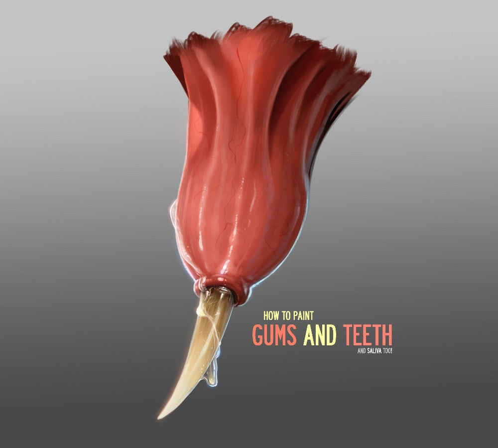 The Gums and Teeth Tutorial for Digital Painting By Dan LuVisi