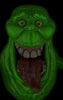 GHOSTBUSTERS - Life-size "SLIMER" glow-in-the-dark statue