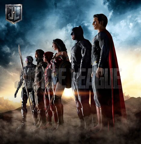 JUSTICE LEAGUE - SET OF 6 LIFE-SIZE "JUSTICE LEAGUE" STATUES